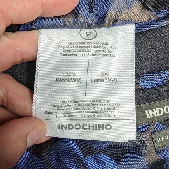 Indochino Men's Black 100% Wool Slim Fit Custom Two Button Blazer Jacket 40 R - Picture 6 of 7